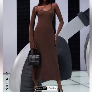 Brown shein dress